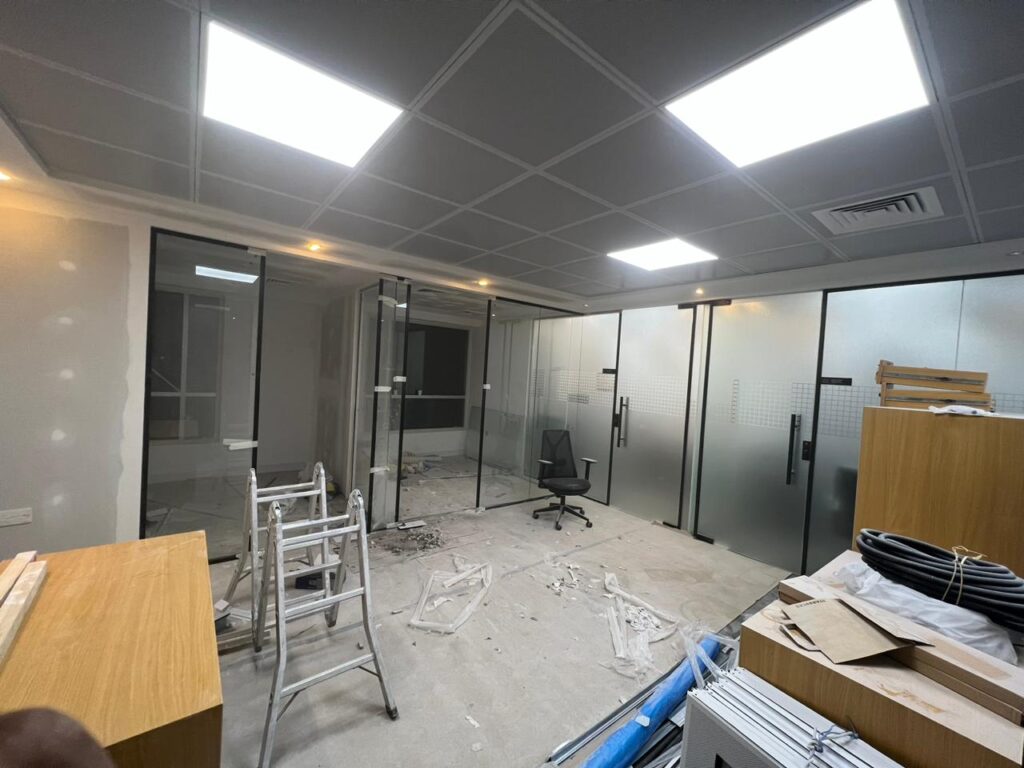 Glass office partition and Glass Door